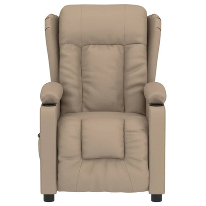 vidaXL Fauteuil de relaxation électrique, marron cappuccino, similicuir