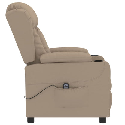 vidaXL Fauteuil de relaxation électrique, marron cappuccino, similicuir