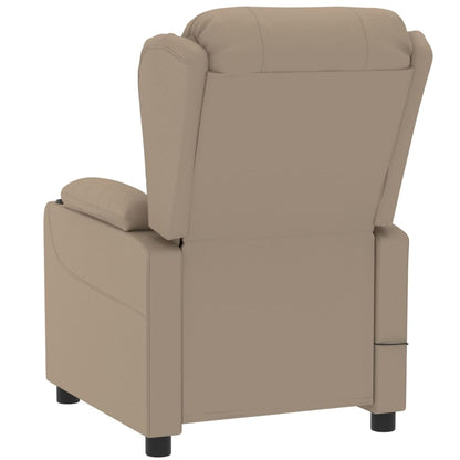 vidaXL Fauteuil de relaxation électrique, marron cappuccino, similicuir