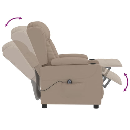 vidaXL Fauteuil de relaxation électrique, marron cappuccino, similicuir