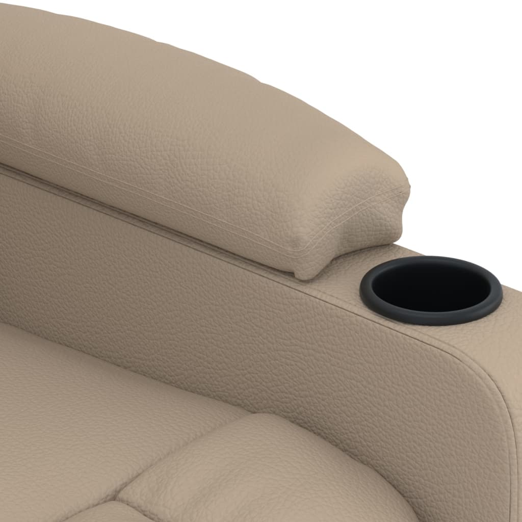vidaXL Fauteuil de relaxation électrique, marron cappuccino, similicuir