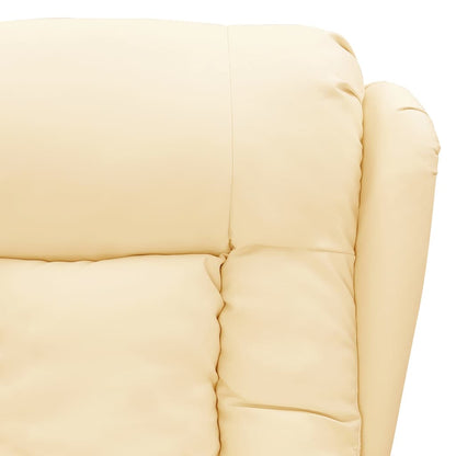 vidaXL Relaxsessel Elektrisch Creme Kunstleder