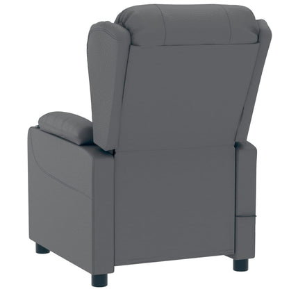 vidaXL Fauteuil relax électrique gris en similicuir