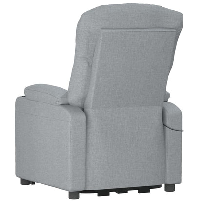 vidaXL Fauteuil relax électrique Gris clair Tissu