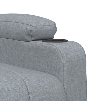 vidaXL Fauteuil relax électrique Gris clair Tissu