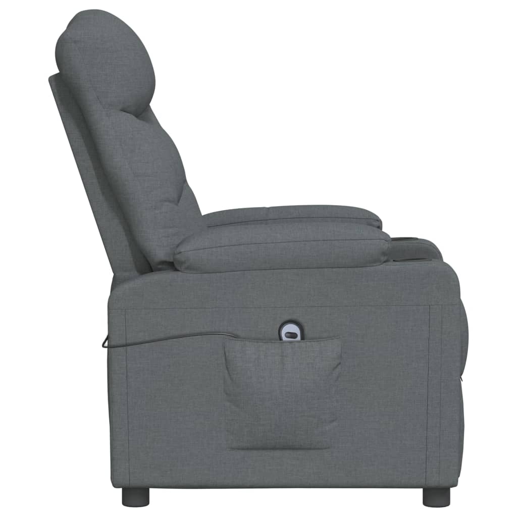 vidaXL Relaxsessel Elektrisch Dunkelgrau Stoff