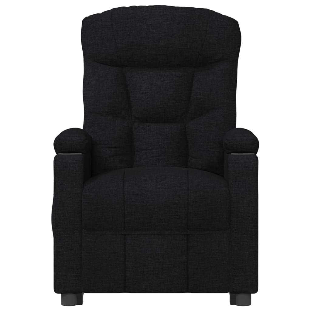 vidaXL Fauteuil relax électrique noir en tissu