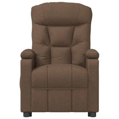 vidaXL Fauteuil de Relaxation Électrique Marron Tissu