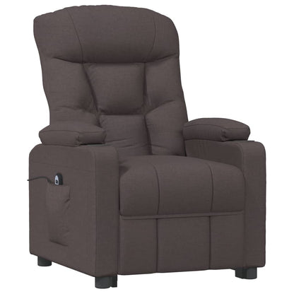 vidaXL Fauteuil relax électrique marron foncé en tissu