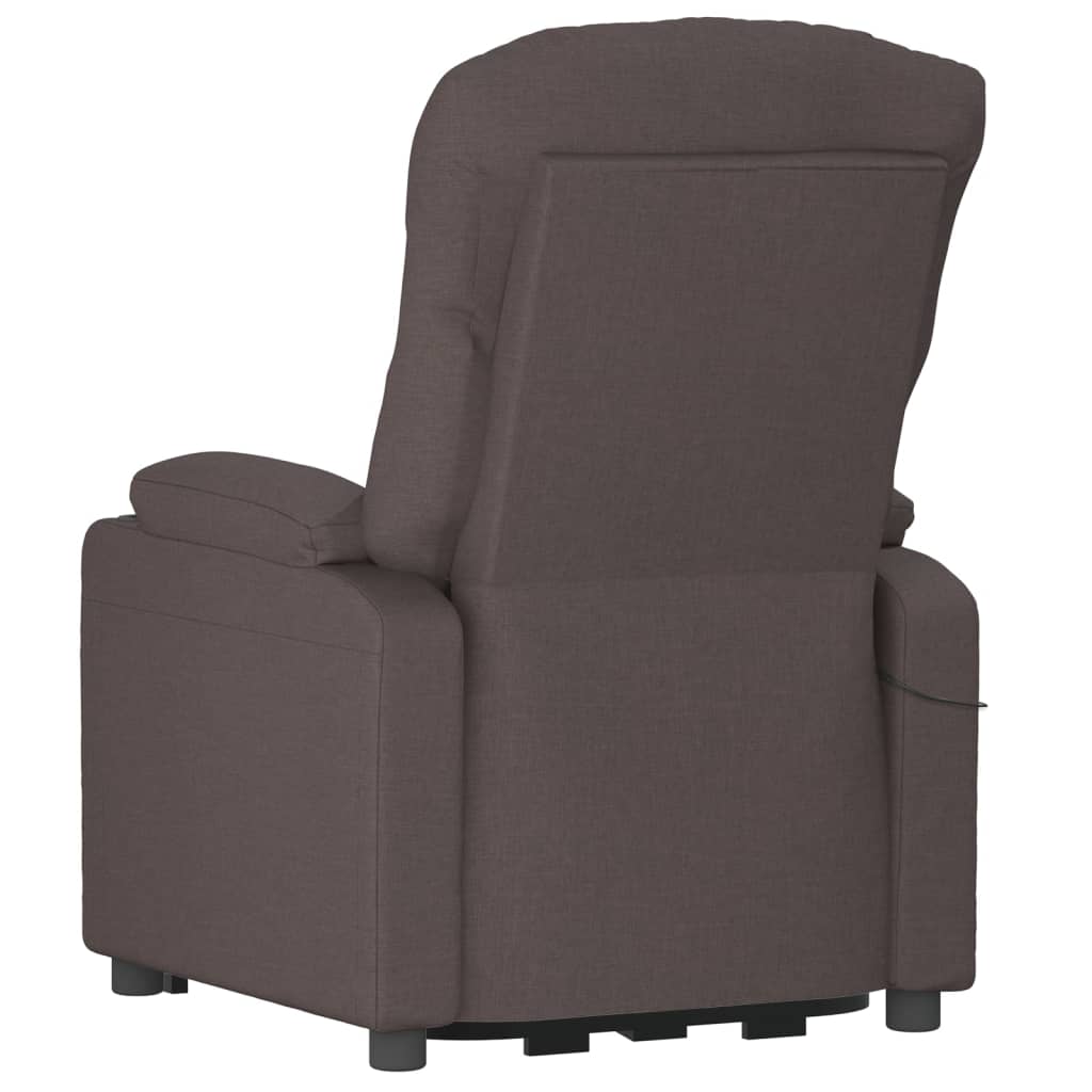 vidaXL Fauteuil relax électrique marron foncé en tissu