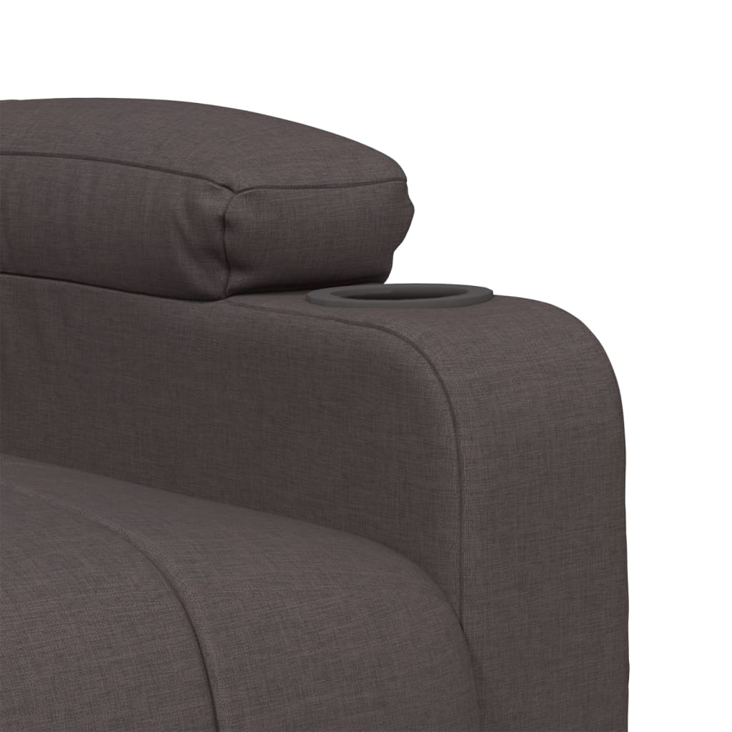 vidaXL Fauteuil relax électrique marron foncé en tissu