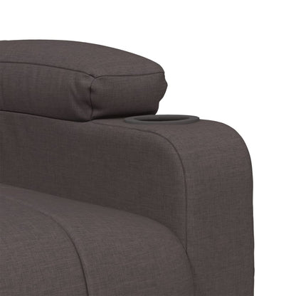 vidaXL Fauteuil relax électrique marron foncé en tissu