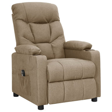 vidaXL Relaxsessel Elektrisch Taupe Stoff