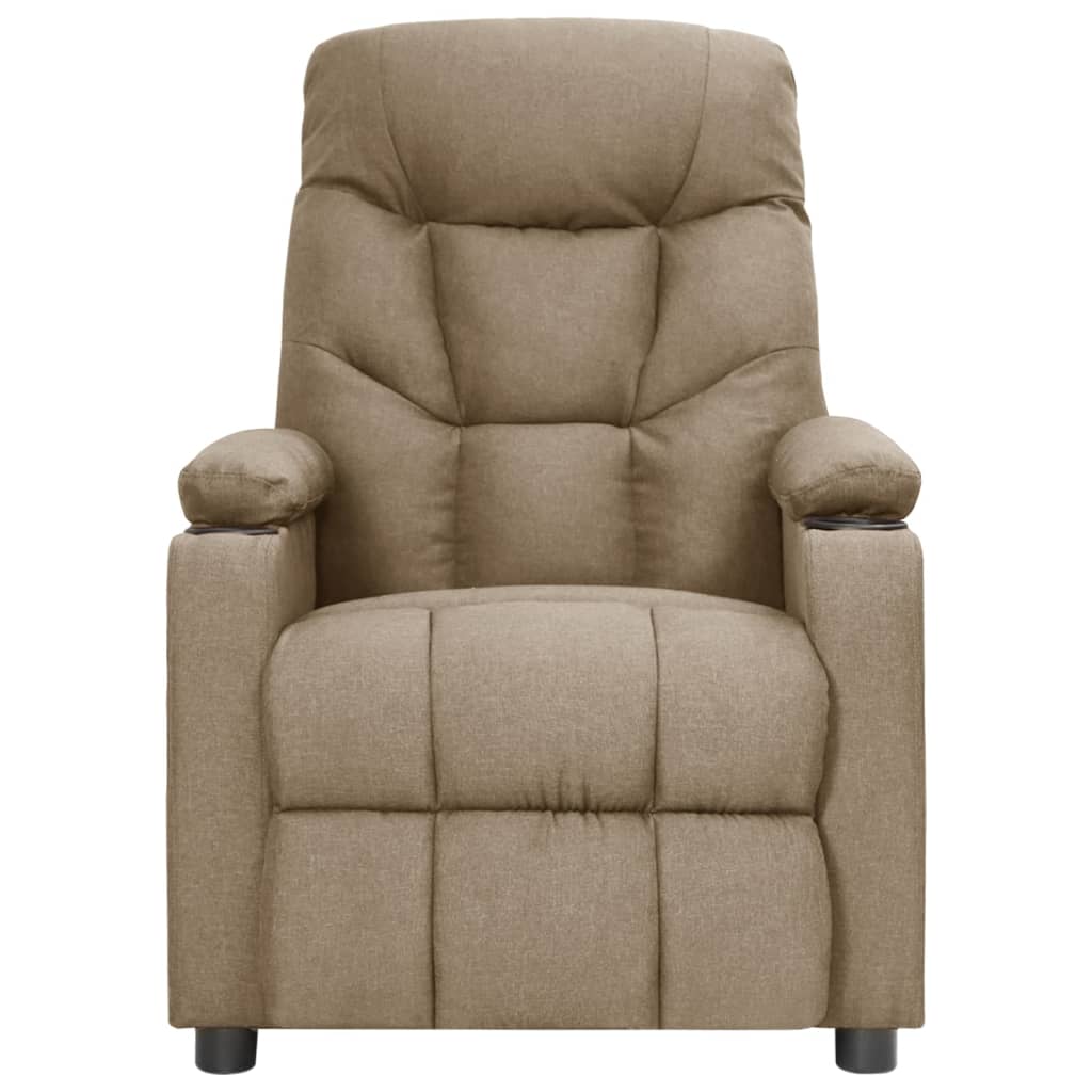 vidaXL Relaxsessel Elektrisch Taupe Stoff