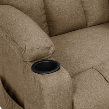 vidaXL Relaxsessel Elektrisch Taupe Stoff