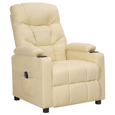 vidaXL Relaxsessel Elektrisch Creme Stoff