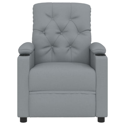 vidaXL Fauteuil relax électrique Gris clair Tissu