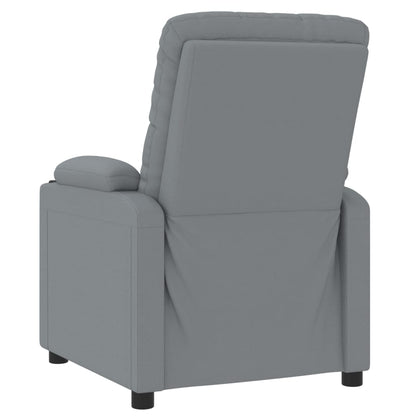 vidaXL Fauteuil relax électrique Gris clair Tissu