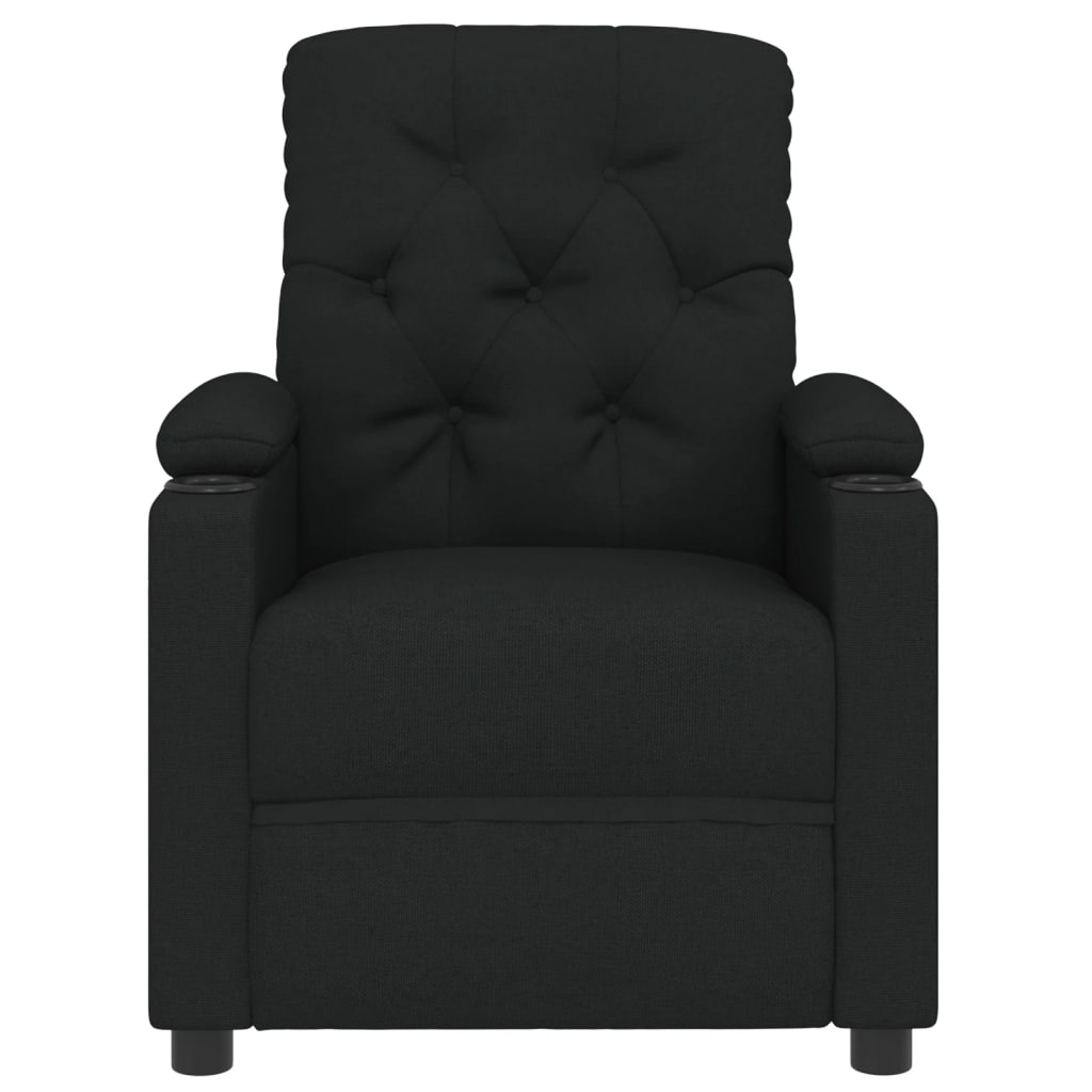 vidaXL Fauteuil relax électrique noir en tissu