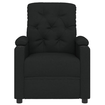 vidaXL Fauteuil relax électrique noir en tissu