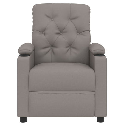 vidaXL Fauteuil relax électrique tissu taupe
