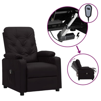vidaXL Relaxsessel Elektrisch Schwarz Kunstleder