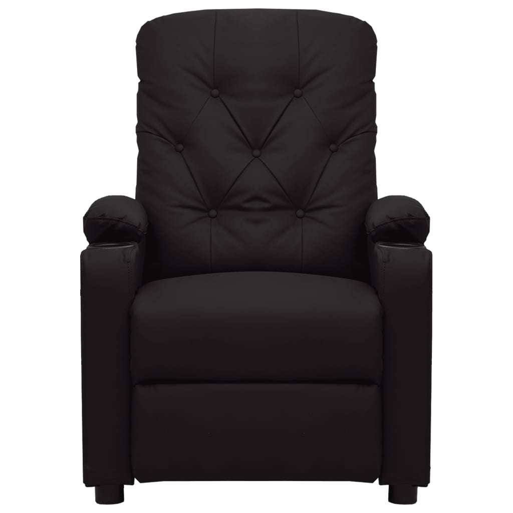 vidaXL Relaxsessel Elektrisch Schwarz Kunstleder