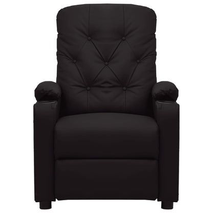 vidaXL Relaxsessel Elektrisch Schwarz Kunstleder