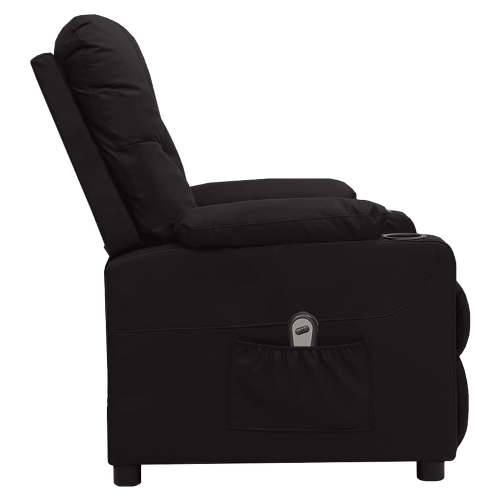 vidaXL Relaxsessel Elektrisch Schwarz Kunstleder
