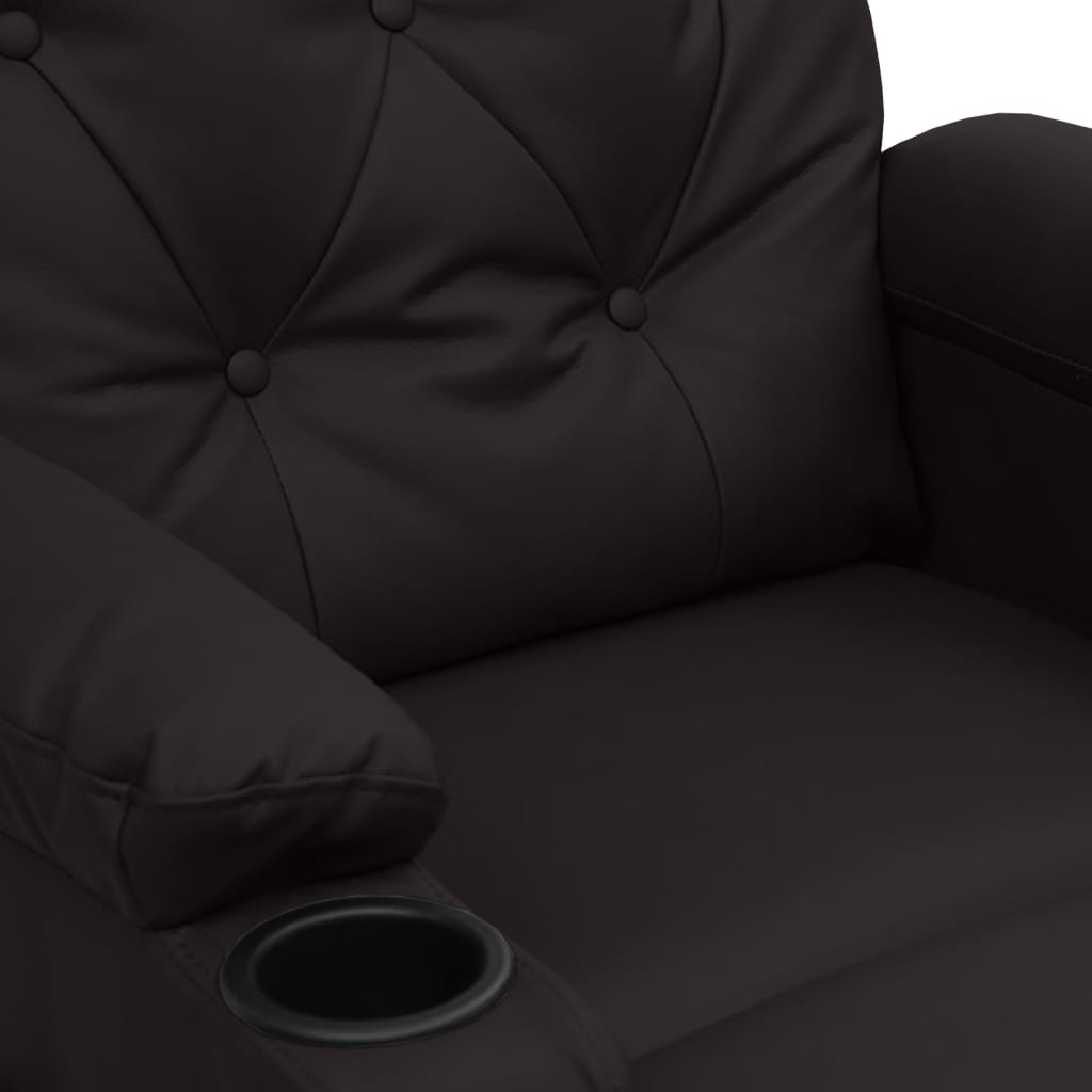 vidaXL Relaxsessel Elektrisch Schwarz Kunstleder