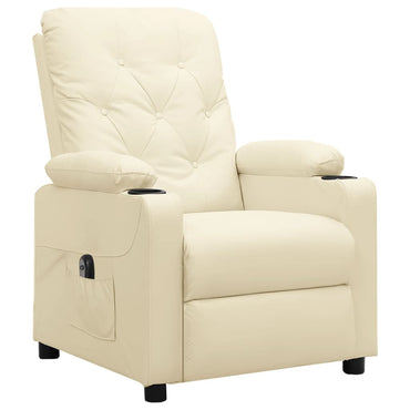 vidaXL Relaxsessel Elektrisch Creme Kunstleder