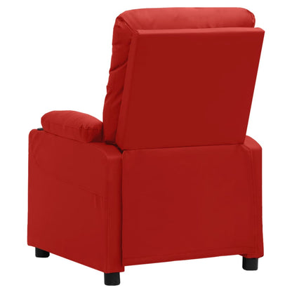 vidaXL Fauteuil de relaxation électrique similicuir rouge bordeaux