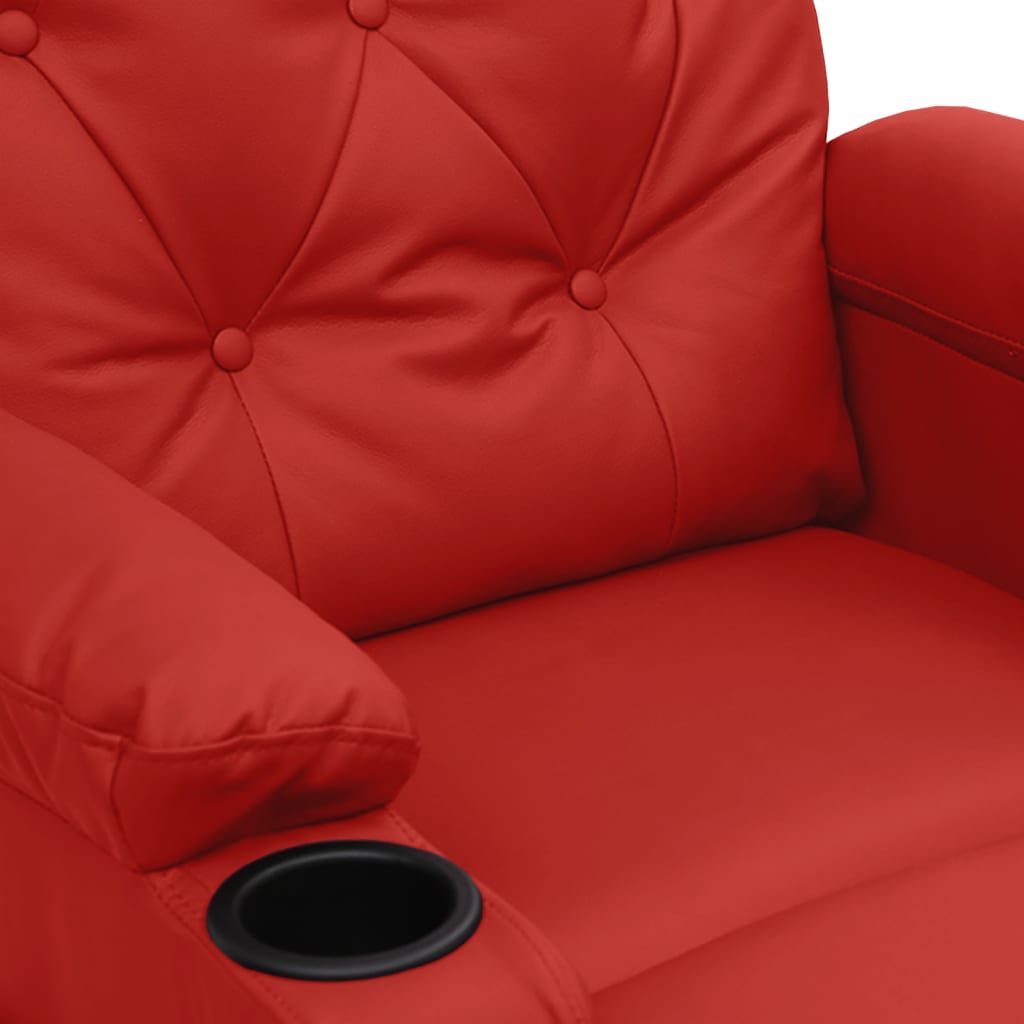 vidaXL Fauteuil de relaxation électrique similicuir rouge bordeaux