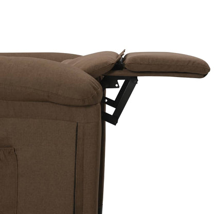 vidaXL Fauteuil de Relaxation Électrique Marron Tissu