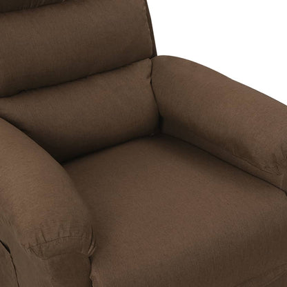 vidaXL Fauteuil de Relaxation Électrique Marron Tissu