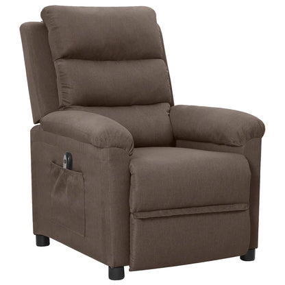 vidaXL Relaxsessel Elektrisch Taupe Stoff