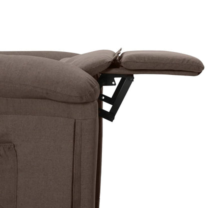 vidaXL Relaxsessel Elektrisch Taupe Stoff