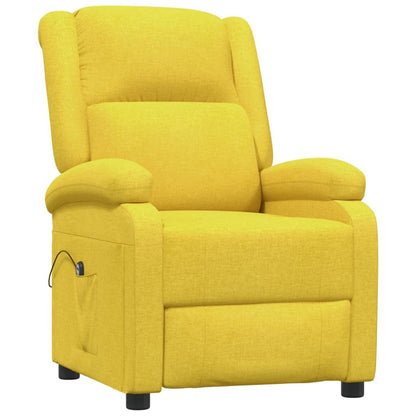 vidaXL Fauteuil de relaxation électrique jaune en tissu