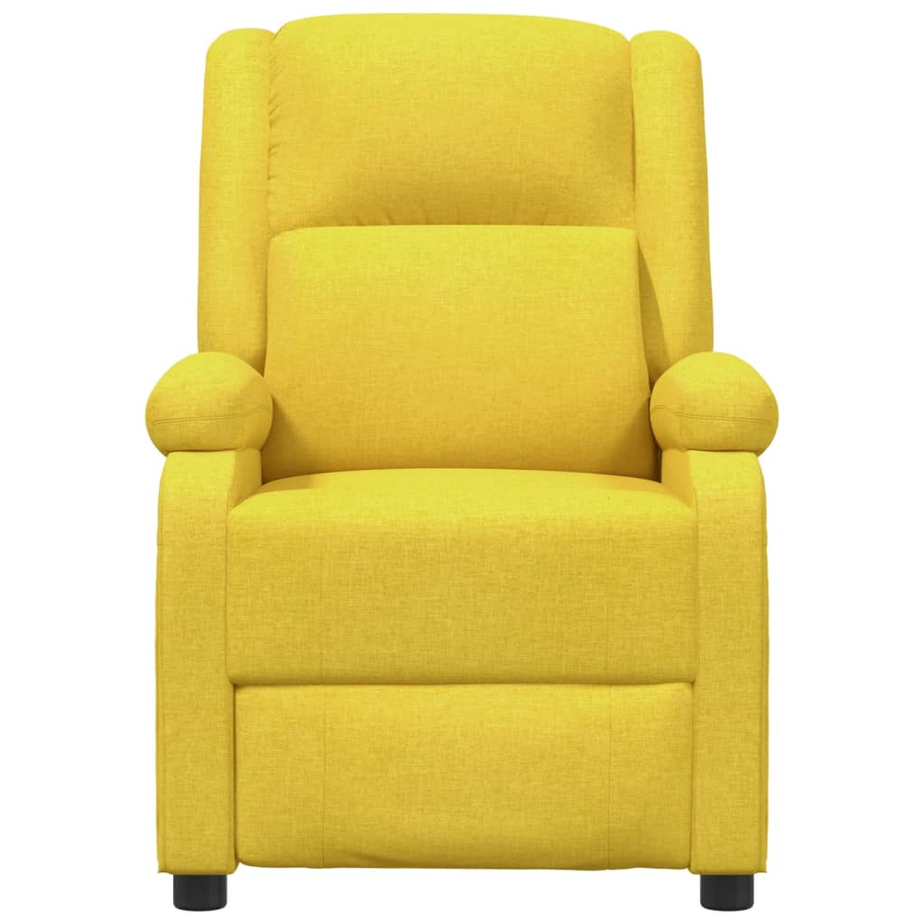 vidaXL Fauteuil de relaxation électrique jaune en tissu