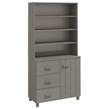 vidaXL Bahut haut HAMAR en pin massif gris clair