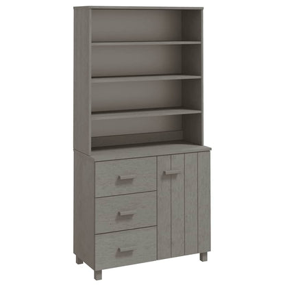 vidaXL Bahut haut HAMAR en pin massif gris clair