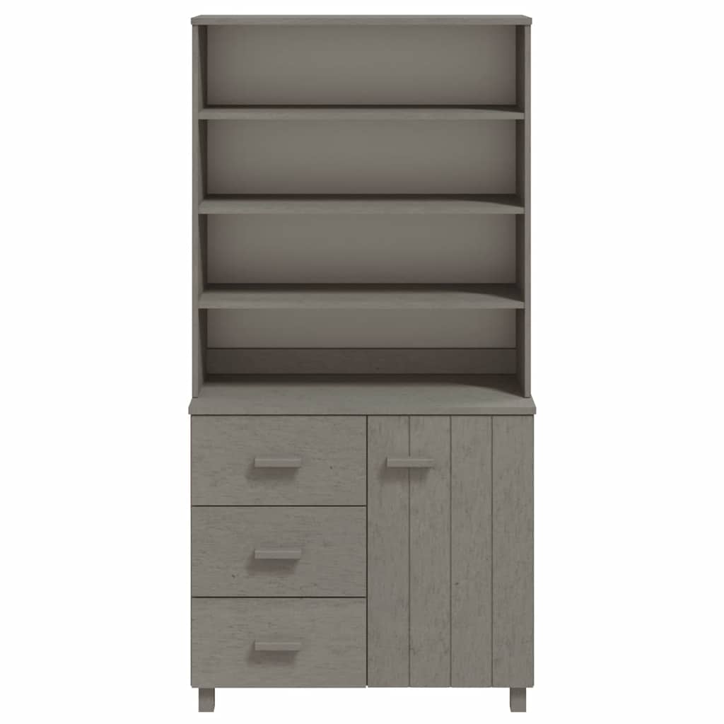 vidaXL Bahut haut HAMAR en pin massif gris clair
