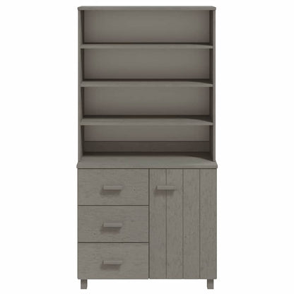 vidaXL Bahut haut HAMAR en pin massif gris clair
