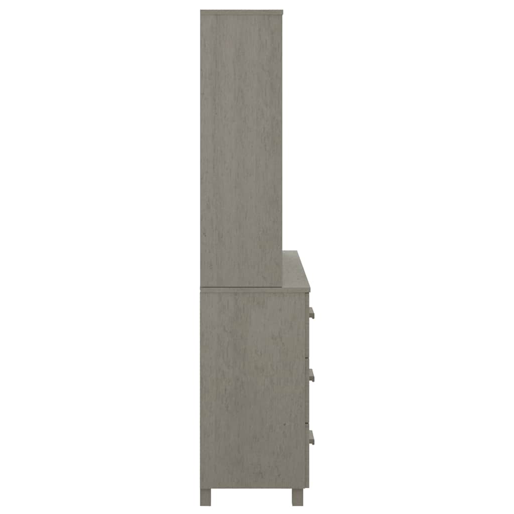 vidaXL Bahut haut HAMAR en pin massif gris clair
