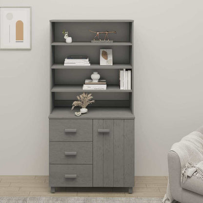 vidaXL Bahut haut HAMAR en pin massif gris clair