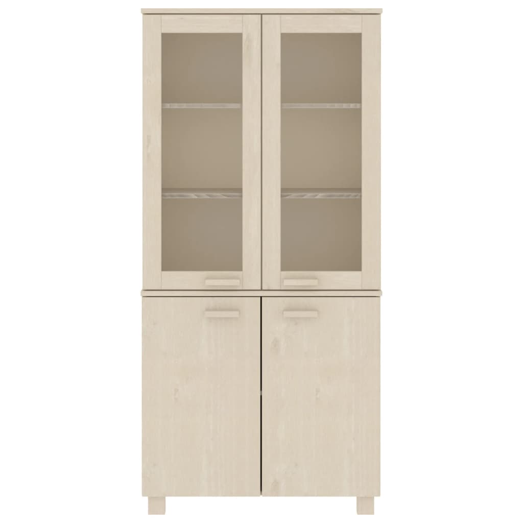 vidaXL Highboard HAMAR Pin massif marron miel
