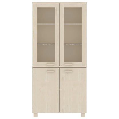 vidaXL Highboard HAMAR Pin massif marron miel