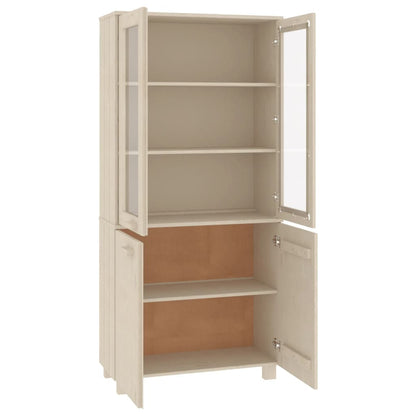 vidaXL Highboard HAMAR Pin massif marron miel