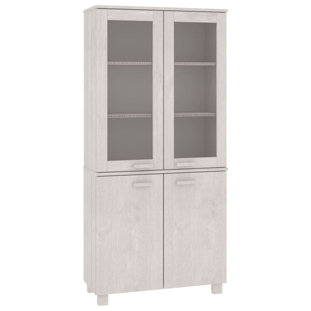 vidaXL Buffet haut HAMAR Pin massif Blanc