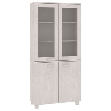 vidaXL Buffet haut HAMAR Pin massif Blanc